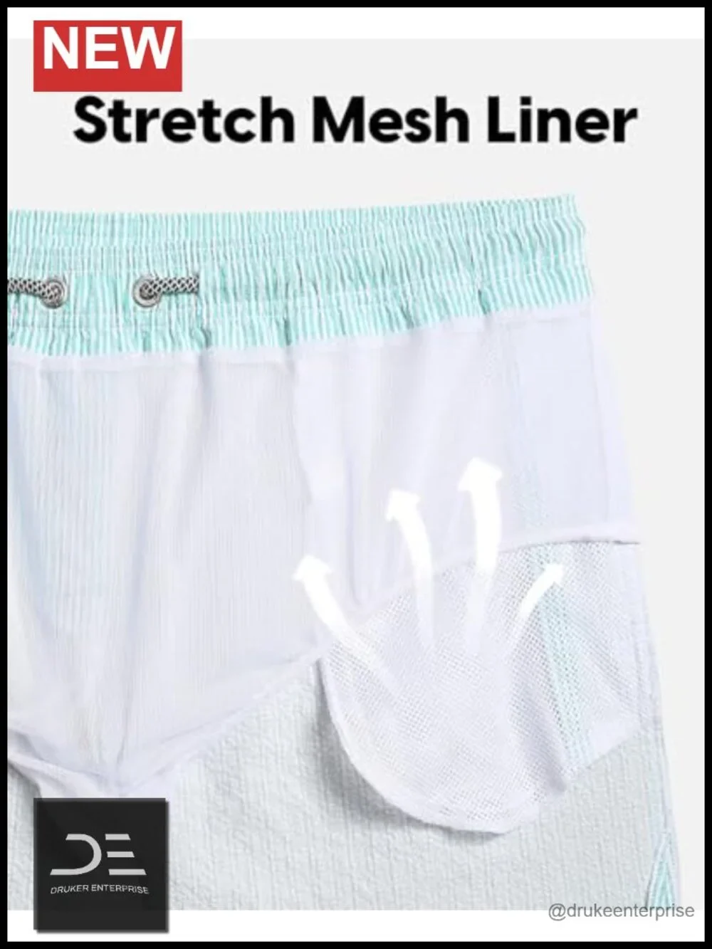 Men's Seersucker Swim Trunks 5.5